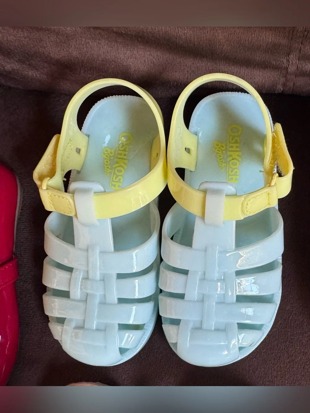 Kids Braided Strap Sandals in Light Blue - Cute Summer Footwear bundle.